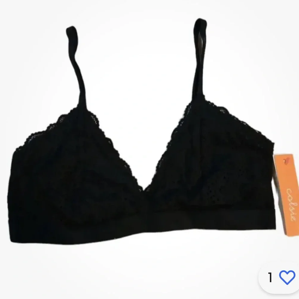Black Lace Bralette Size M Colsie